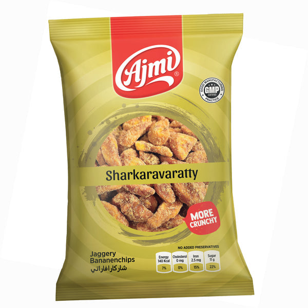 Ajmi Sharkaravaratty (Jaggery Banana Chips)