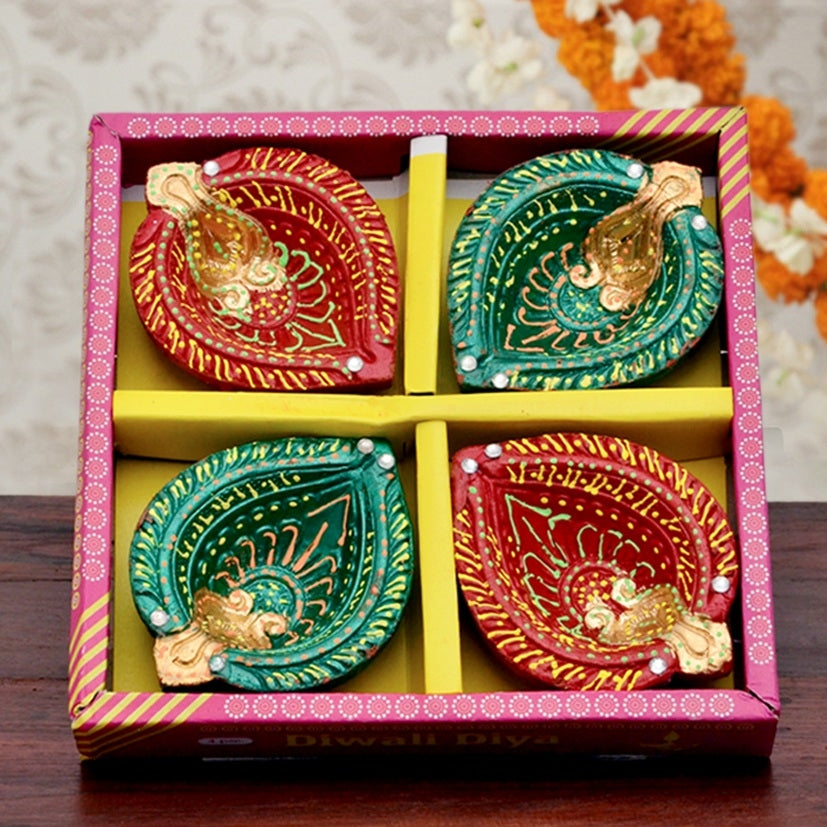 designer ek vaat diya (set of four)