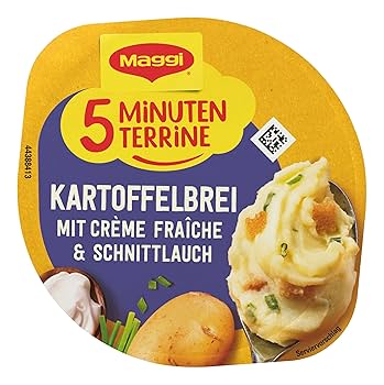 Maggi 5 minuten Terrine Kartoffelbrei mit crème Fraiche & Schnittlauch
