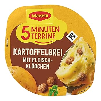 Maggi 5 minuten Terrine Kartoffelbrei mit fleisch klößchen