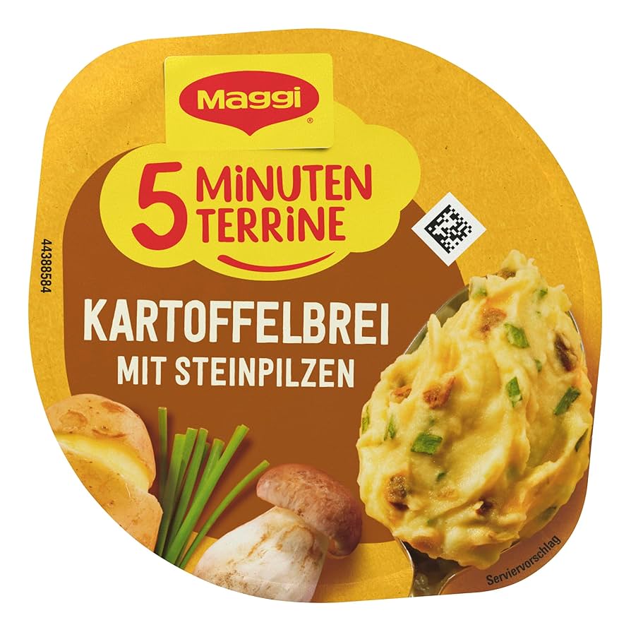 Maggi 5 minuten Terrine Kartoffelbrei mit Steinpilzen