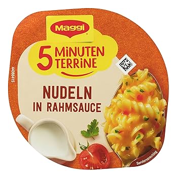 Maggi 5 minuten Terrine Nudeln iN Rahmsauce