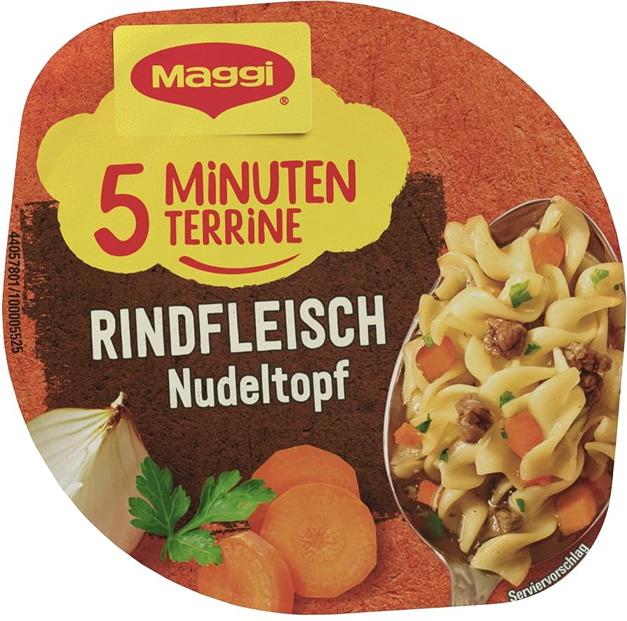 Maggi 5 minuten Terrine Rindfleisch Nudeltopf
